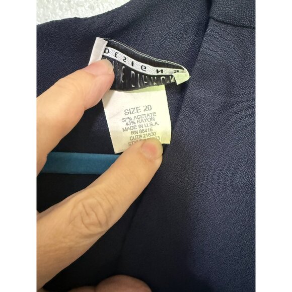 Wayne Diamond Designs Mother of the Bride Dress Navy Womans 20 - Picture 6 of 7